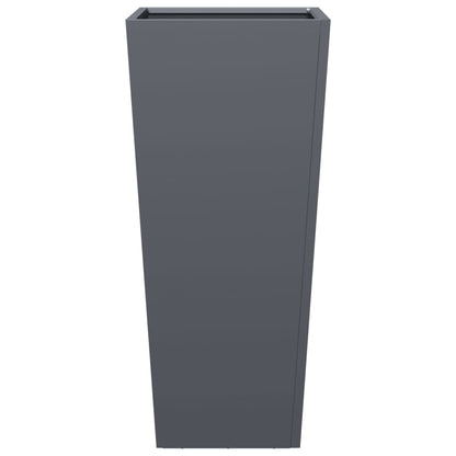 Fioriere da Giardino 2 pz Antracite 35x35x75 cm in Acciaio