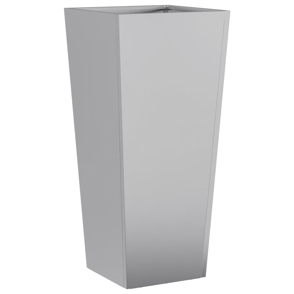 Fioriere da Giardino 2 pz 35x35x75 cm in Acciaio Zincato - homemem39
