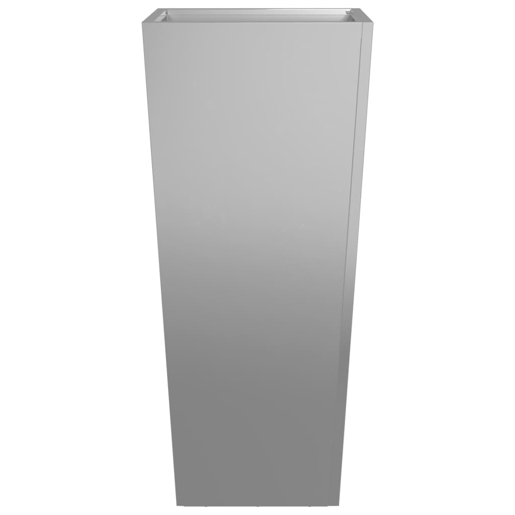 Fioriere da Giardino 2 pz 35x35x75 cm in Acciaio Zincato - homemem39