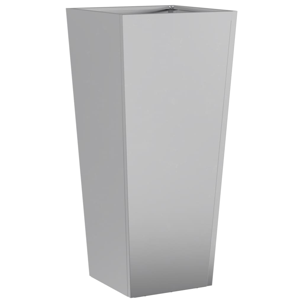 Fioriere da Giardino 2 pz 35x35x75 cm in Acciaio Zincato - homemem39