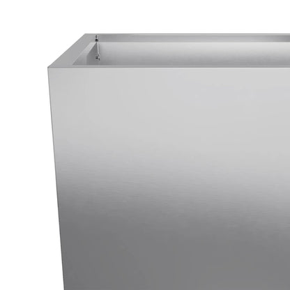 Fioriere da Giardino 2 pz 35x35x75 cm in Acciaio Zincato - homemem39