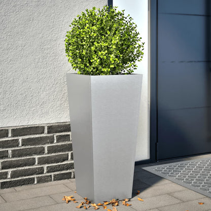 Fioriere da Giardino 2 pz 35x35x75 cm in Acciaio Zincato - homemem39
