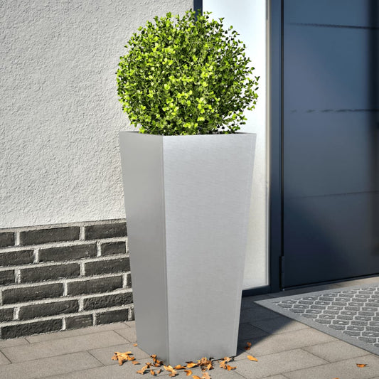 Fioriere da Giardino 2 pz 35x35x75 cm in Acciaio Zincato - homemem39