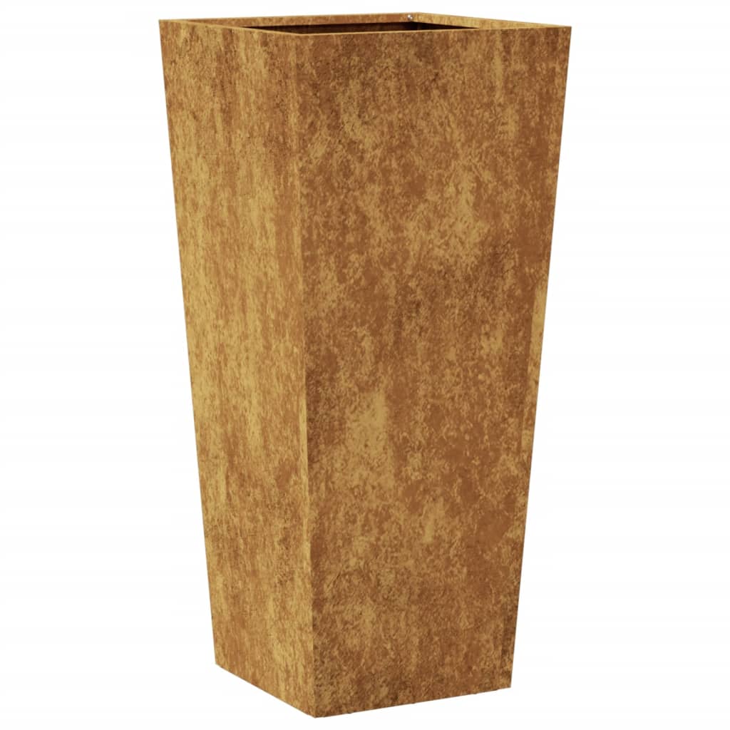 Fioriera da Giardino 35x35x75 cm in Acciaio Corten - homemem39