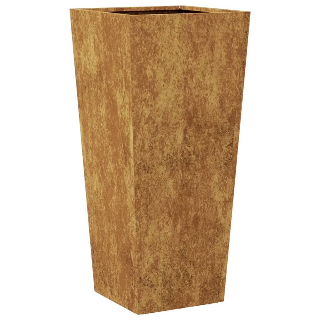 Fioriera da Giardino 35x35x75 cm in Acciaio Corten - homemem39