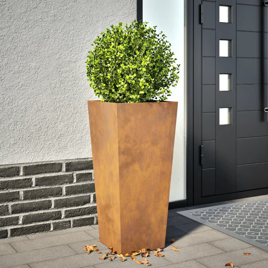 Fioriera da Giardino 35x35x75 cm in Acciaio Corten - homemem39