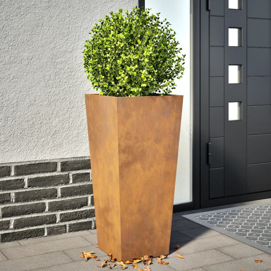 Fioriere da Giardino 2 pz 35x35x75 cm in Acciaio Corten - homemem39