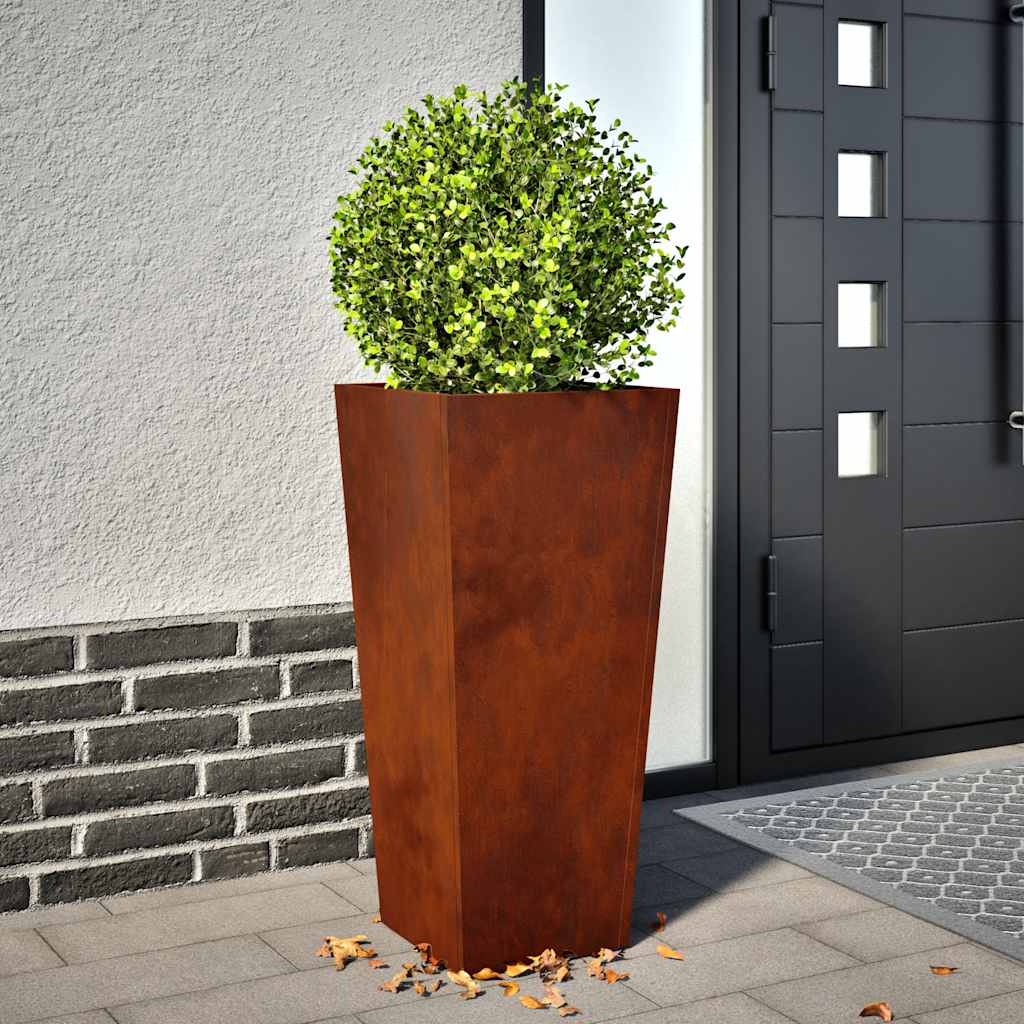Fioriere da Giardino 2 pz in Acciaio Corten