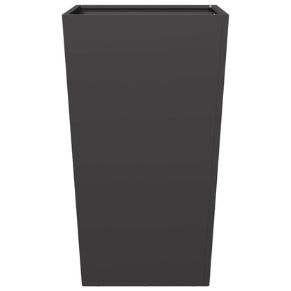 Fioriere da Giardino 2 pz Nere 45x45x75 cm in Acciaio