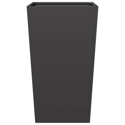 Fioriere da Giardino 2 pz Nere 45x45x75 cm in Acciaio