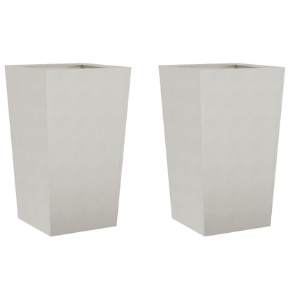 Fioriere da Giardino 2 pz 45x45x75 cm in Acciaio Inox | homemem39