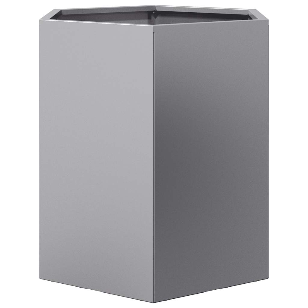 Fioriera da Giardino Esagono 46x40x45 cm in Acciaio Zincato - homemem39