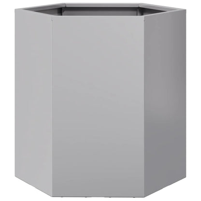 Fioriere da Giardino 2 pz Esagono 46x40x45cm Acciaio Zincato - homemem39