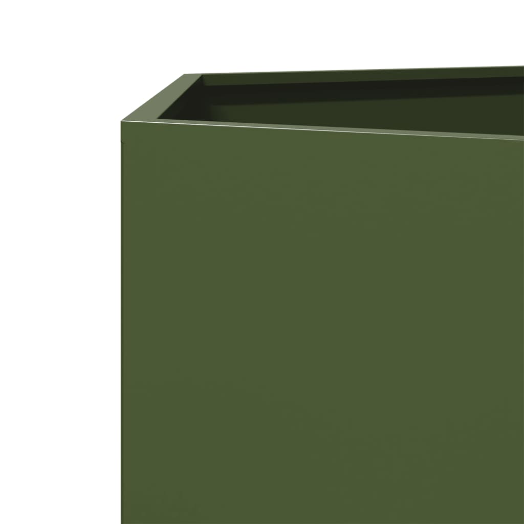 Fioriera da Giardino Verde Oliva Esagono 69x60x45 cm in Acciaio - homemem39