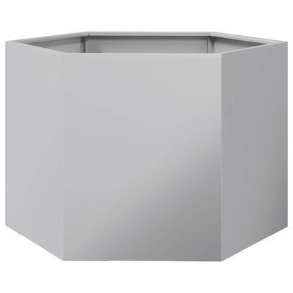Fioriera Esagono 69x60x45 cm in Acciaio Zincato