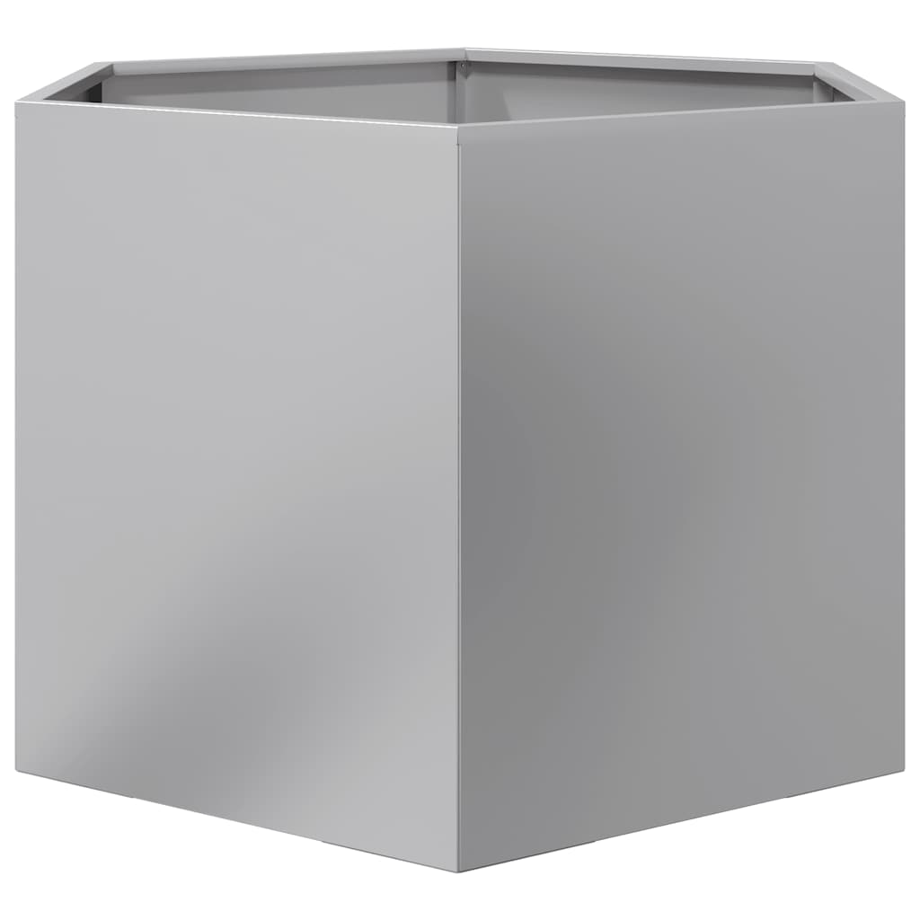 Fioriera Esagono 69x60x45 cm in Acciaio Zincato