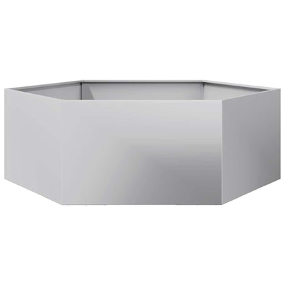 Fioriera da Giardino Esagono 138x120x45 cm in Acciaio Zincato | homemem39