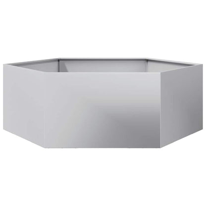 Fioriera da Giardino Esagono 138x120x45 cm in Acciaio Zincato | homemem39