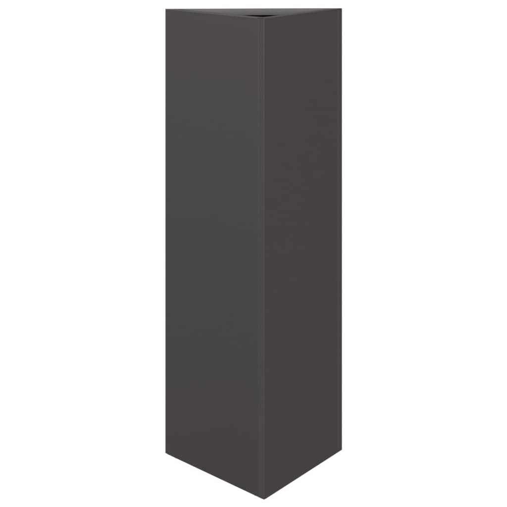 Fioriere da Giardino 2 pz Nere Triangolari 30x26x75 cm Acciaio - homemem39
