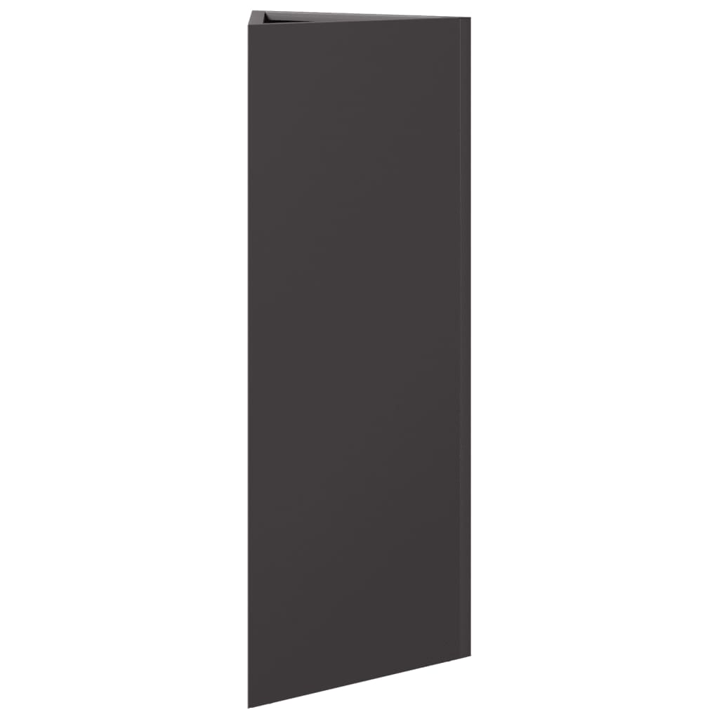 Fioriere da Giardino 2 pz Nere Triangolari 30x26x75 cm Acciaio - homemem39