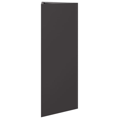 Fioriere da Giardino 2 pz Nere Triangolari 30x26x75 cm Acciaio - homemem39