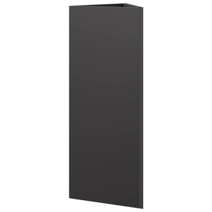 Fioriere da Giardino 2 pz Nere Triangolari 30x26x75 cm Acciaio - homemem39