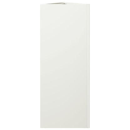 Fioriere 2 pz Bianche Triangolari 30x26x75 cm in Acciaio - homemem39