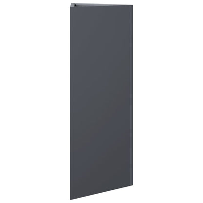 Fioriere 2 pz Antracite Triangolari 30x26x75 cm in Acciaio - homemem39