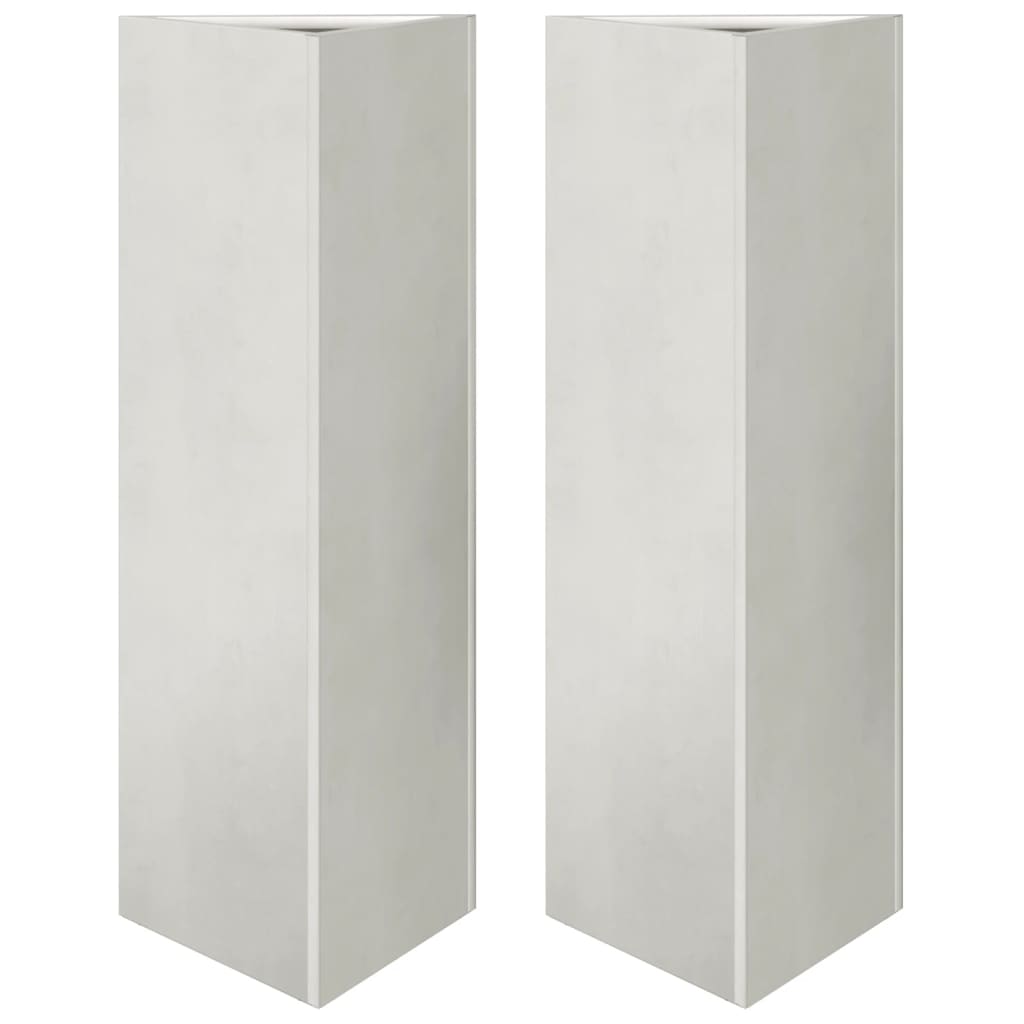Fioriere da Giardino 2 pz Triangolari 35x35x75 cm Acciaio Inox - homemem39