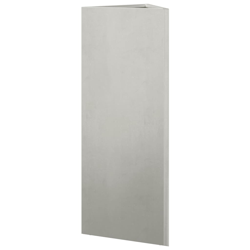 Fioriere da Giardino 2 pz Triangolari 35x35x75 cm Acciaio Inox - homemem39