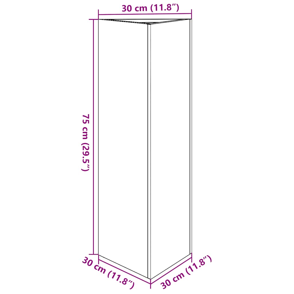 Fioriera da Giardino Triangolare 30x26x75 cm in Acciaio Zincato - homemem39
