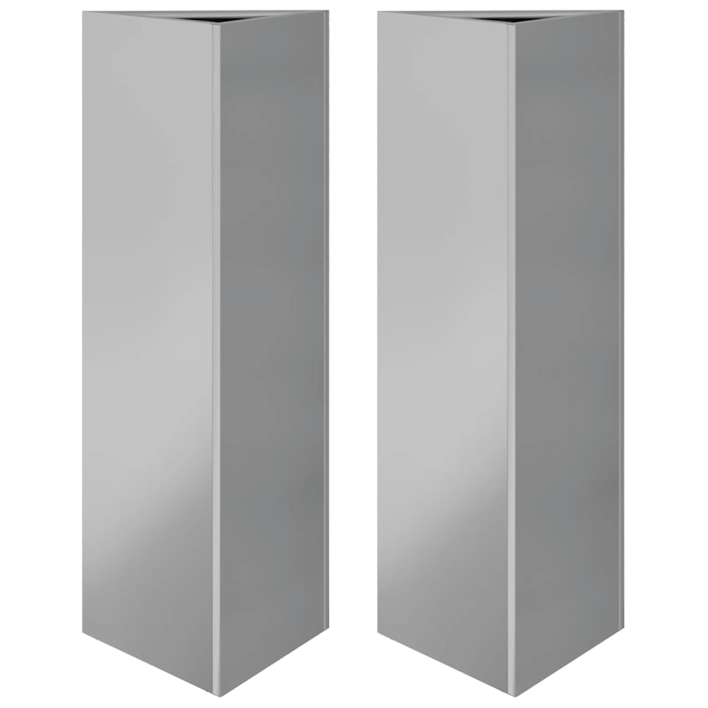Fioriere 2 pz Triangolari in Acciaio Zincato