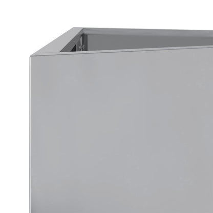 Fioriere 2 pz Triangolari 30x26x75 cm in Acciaio Zincato | homemem39