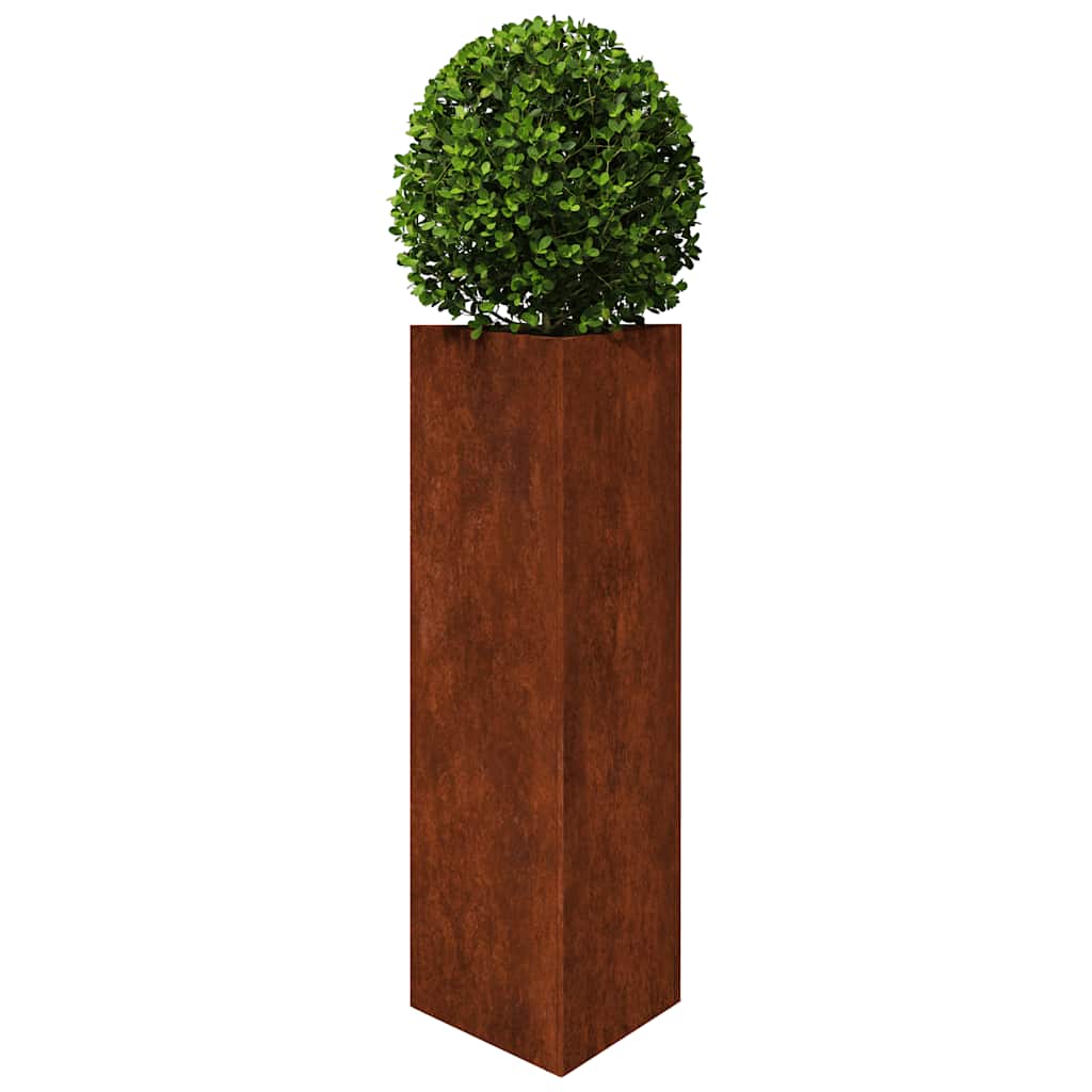 Fioriere da Giardino 2 pz Triangolari Acciaio Corten