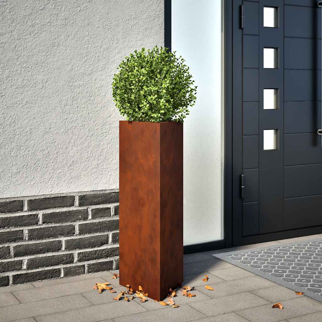 Fioriere da Giardino 2 pz Triangolari Acciaio Corten