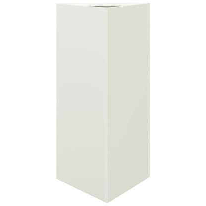 Fioriere 2 pz Bianche Triangolari 40x34,5x70 cm in Acciaio - homemem39