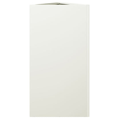 Fioriere 2 pz Bianche Triangolari 40x34,5x70 cm in Acciaio - homemem39