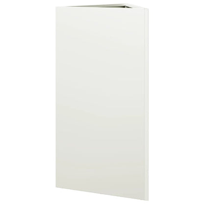 Fioriere 2 pz Bianche Triangolari 40x34,5x70 cm in Acciaio - homemem39