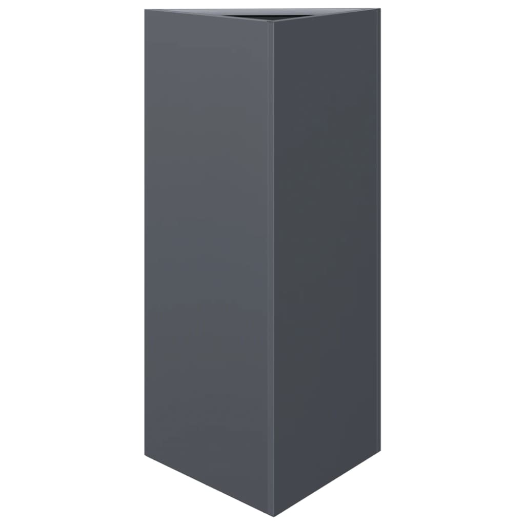 Fioriera Antracite Triangolare 40x34,5x70 cm in Acciaio
