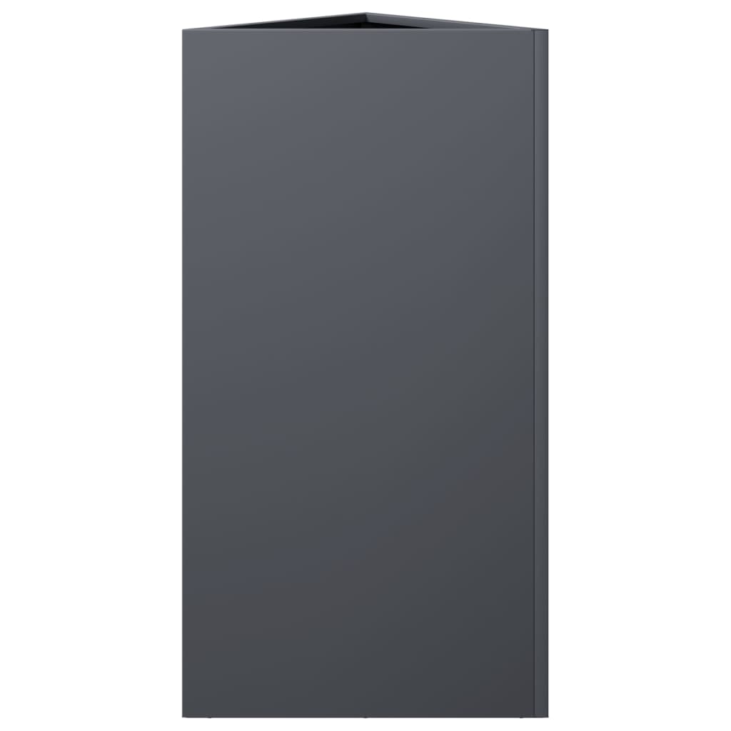 Fioriera Antracite Triangolare 40x34,5x70 cm in Acciaio