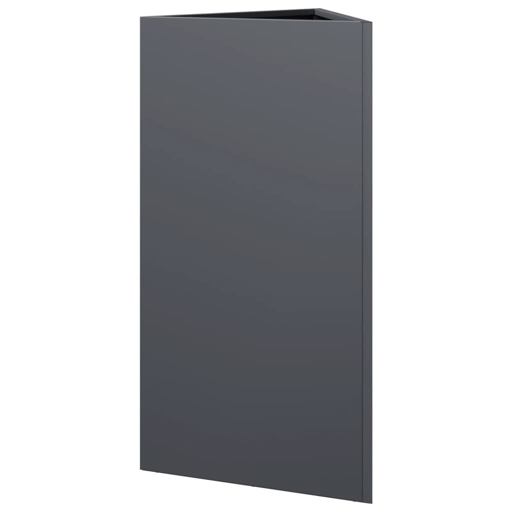 Fioriera Antracite Triangolare 40x34,5x70 cm in Acciaio