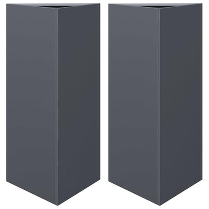 Fioriere 2 pz Triangolari in Acciaio
