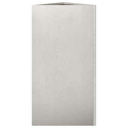 Fioriera da Giardino Triangolare 40x34,5x70 cm in Acciaio Inox