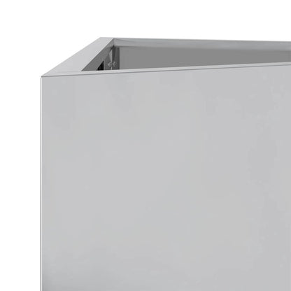 Fioriera da Giardino Triangolare 40x34,5x75 cm Acciaio Zincato | homemem39