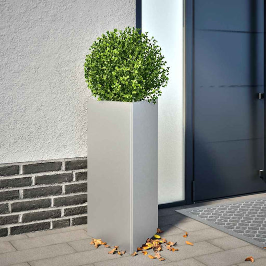 Fioriera da Giardino Triangolare 40x34,5x75 cm Acciaio Zincato