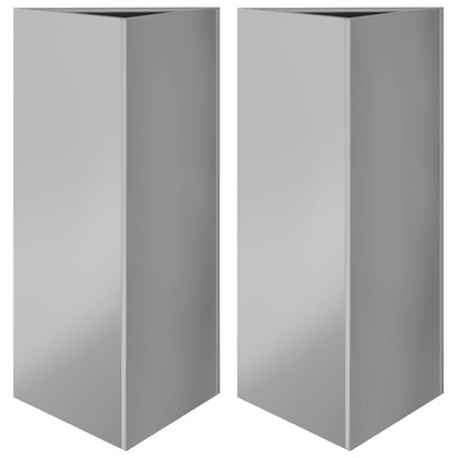 Fioriere 2 pz Triangolari in Acciaio Zincato