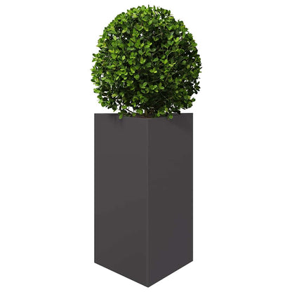 Fioriere da Giardino 2 pz Nere Triangolari Acciaio