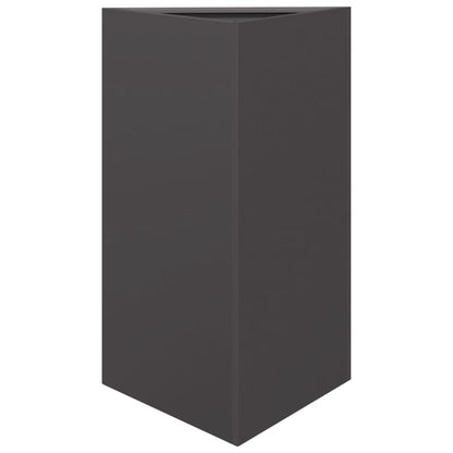 Fioriere da Giardino 2 pz Nere Triangolari 50x43x75 cm Acciaio - homemem39