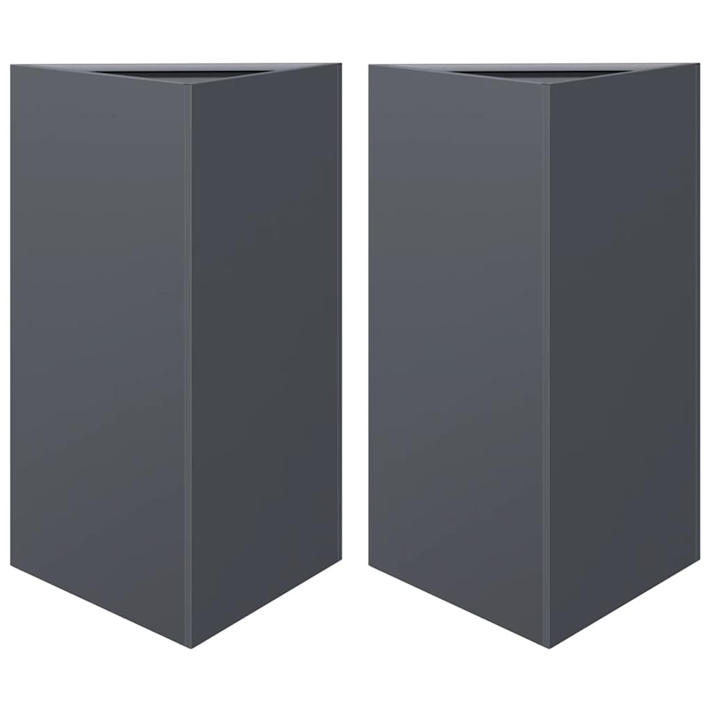 Fioriere 2 pz Triangolari in Acciaio