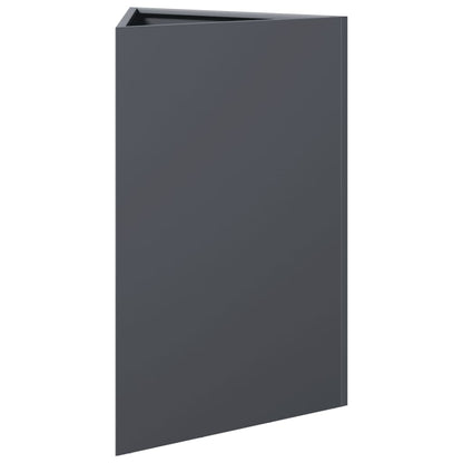 Fioriere 2 pz Antracite Triangolari 50x43x75 cm in Acciaio